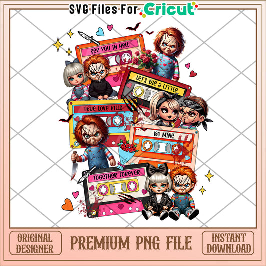 Chucky Cassette Tape PNG Sublimation