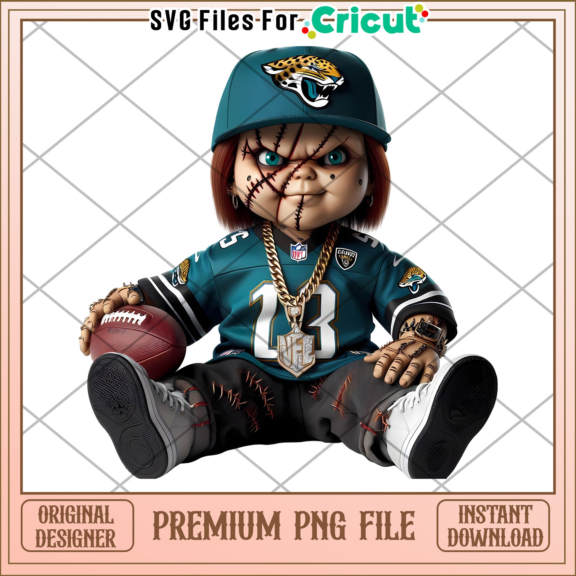 Chucky Doll PNG Design for Crafts, Perfect for Sports Fans