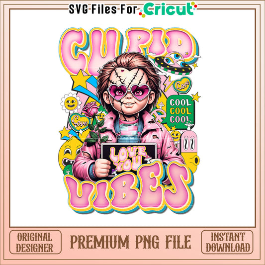 Chucky Love Vibes PNG Retro Design