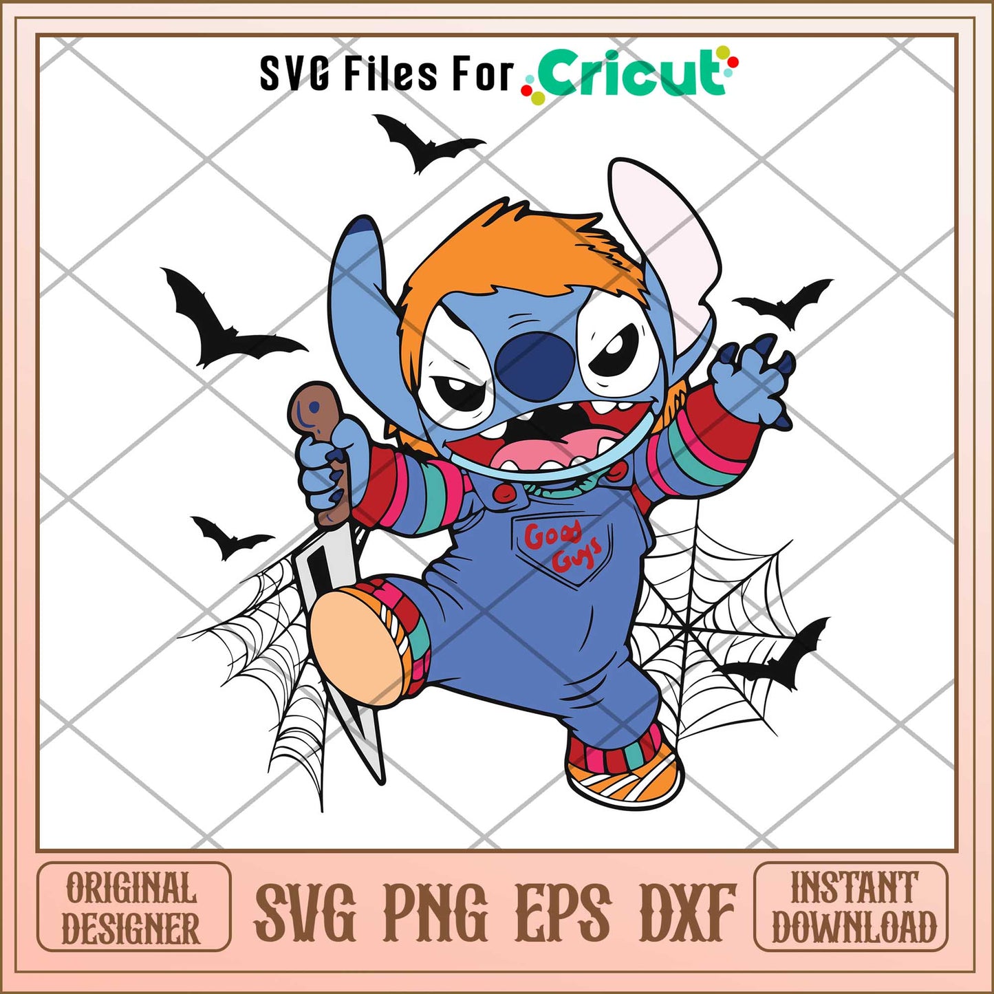 Chucky Stitch Bats Halloween svg, Disney characters svg, Digital Download