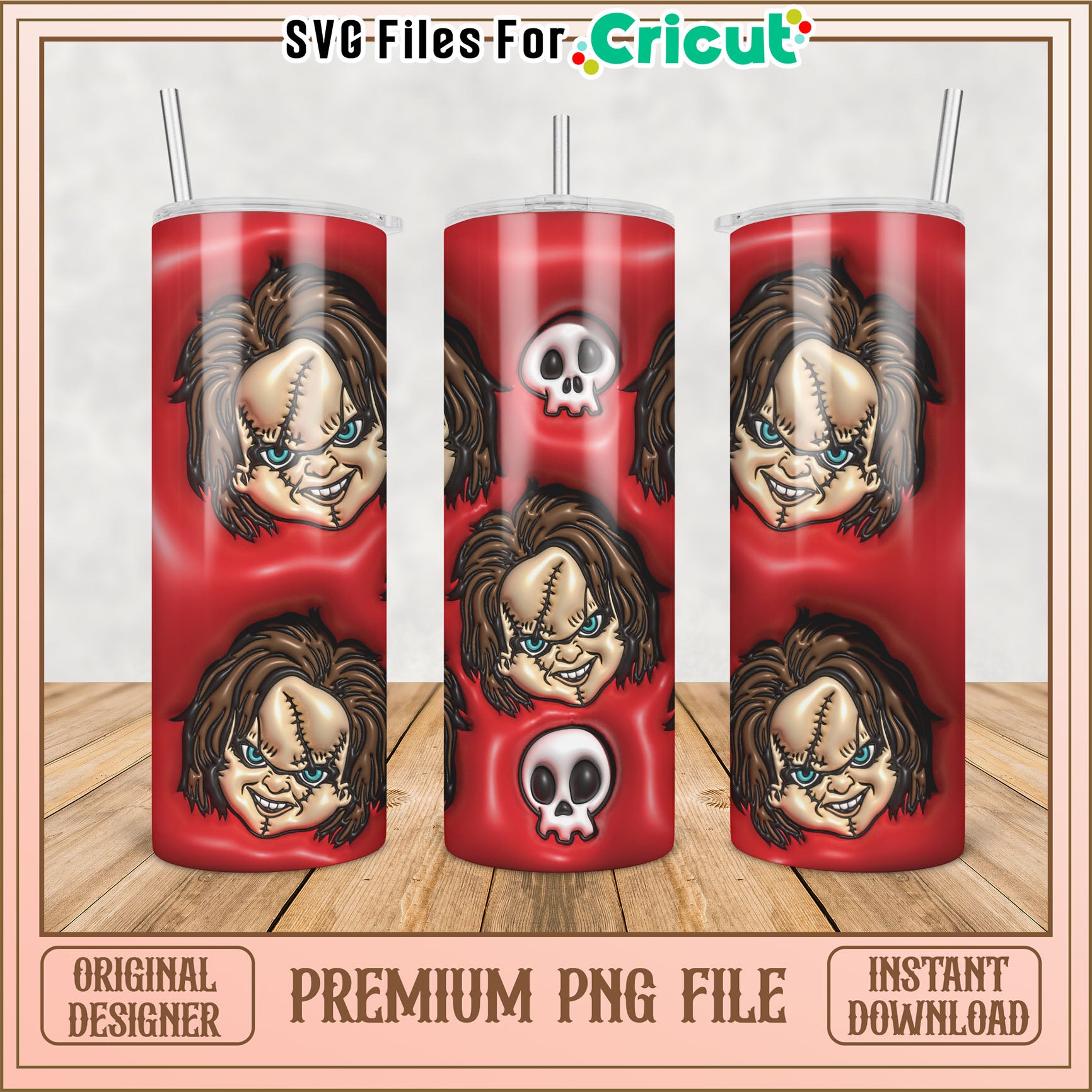 Chucky Tumbler PNG Sublimation Design