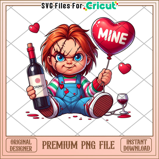 Chucky Valentine PNG Wine & Mine