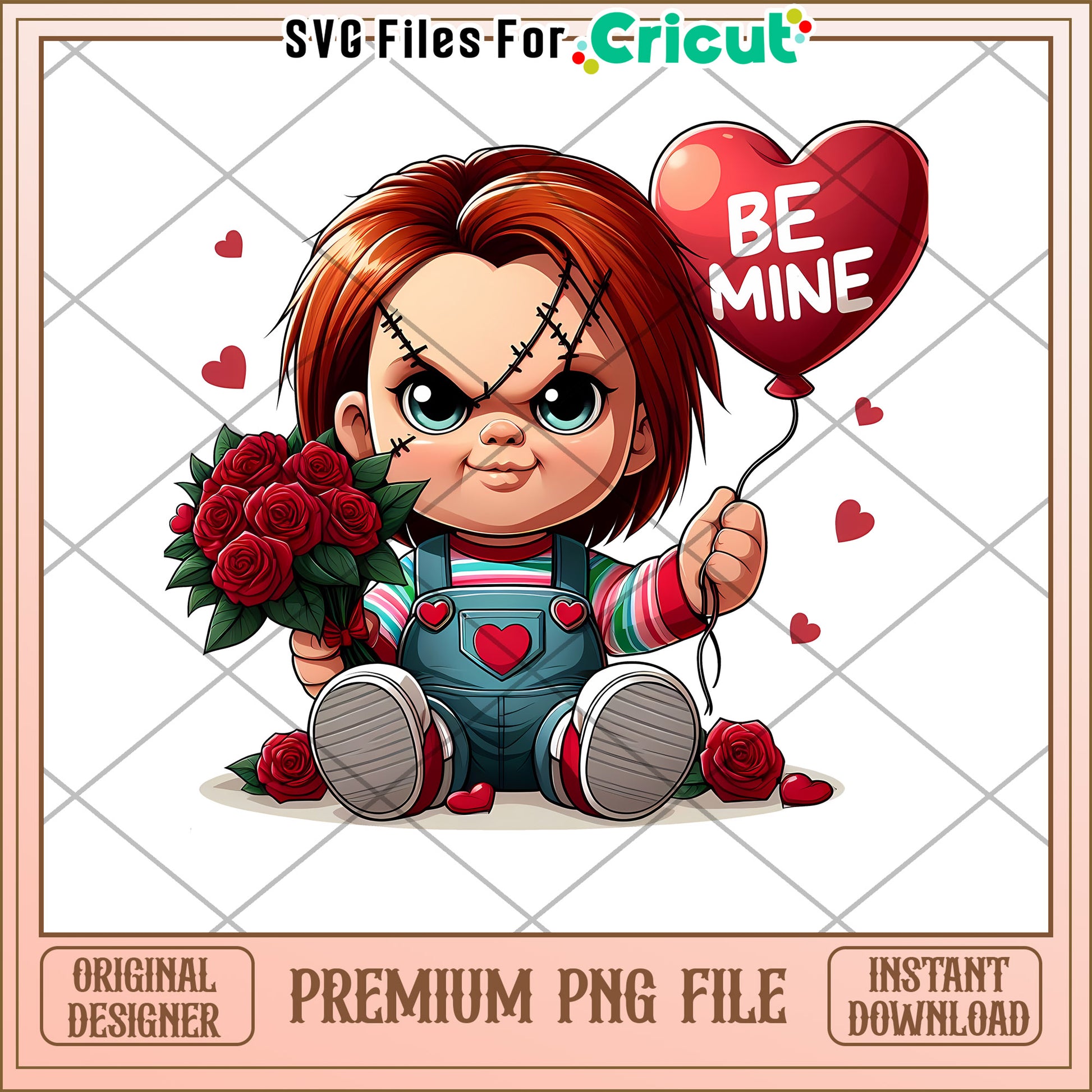 Chucky Valentines PNG Be Mine Design