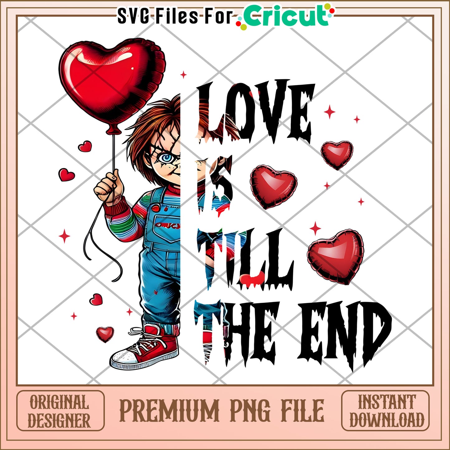 Chucky Valentines PNG Sublimation Design