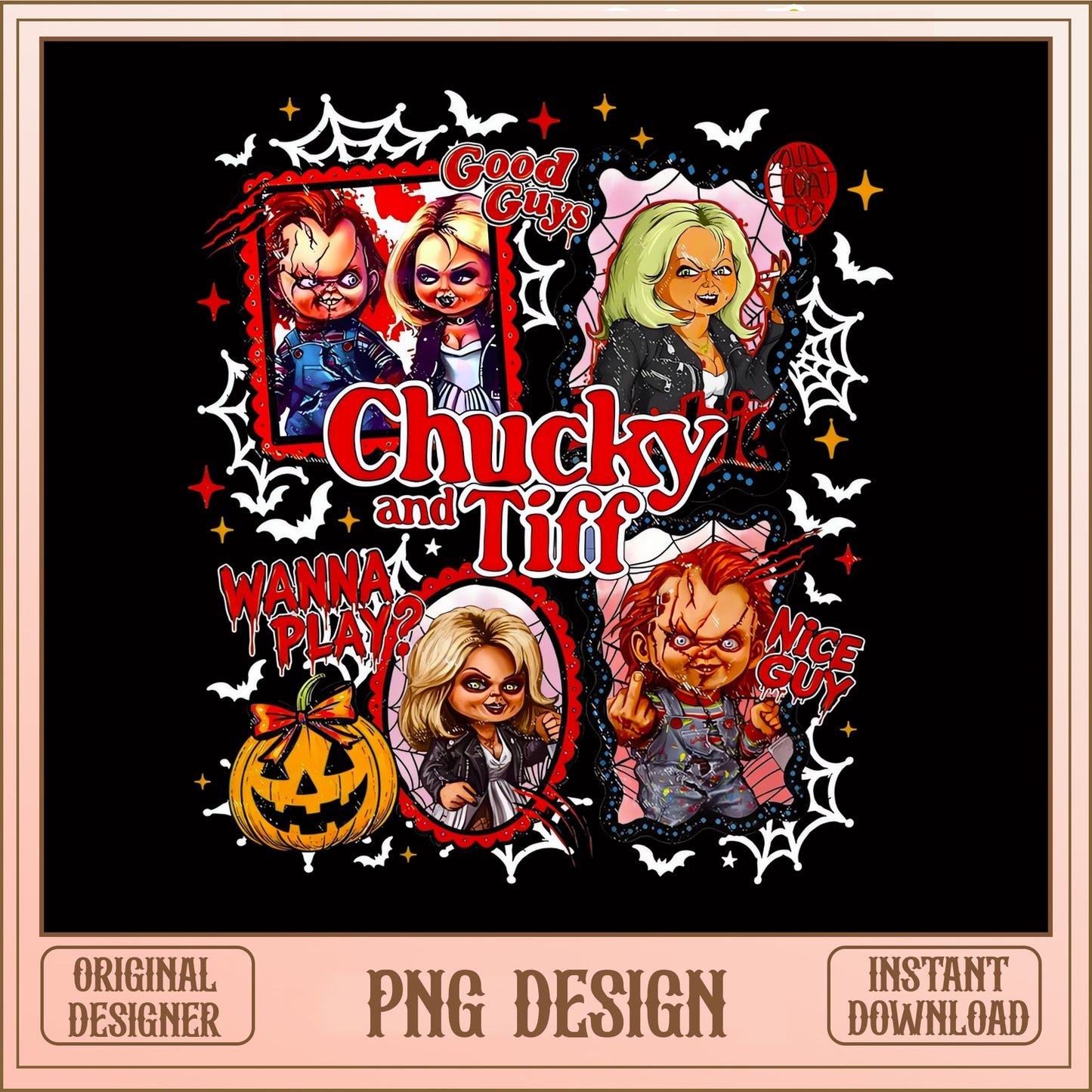 Chucky And Tiffany Horror PNG, Halloween PNG, Good Guys PNG