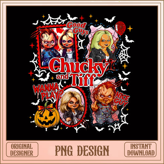 Chucky And Tiffany Horror PNG, Halloween PNG, Good Guys PNG
