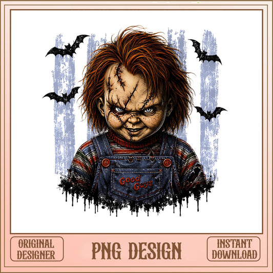 Chucky Good Guys Doll PNG, Horror Halloween PNG, Scary PNG
