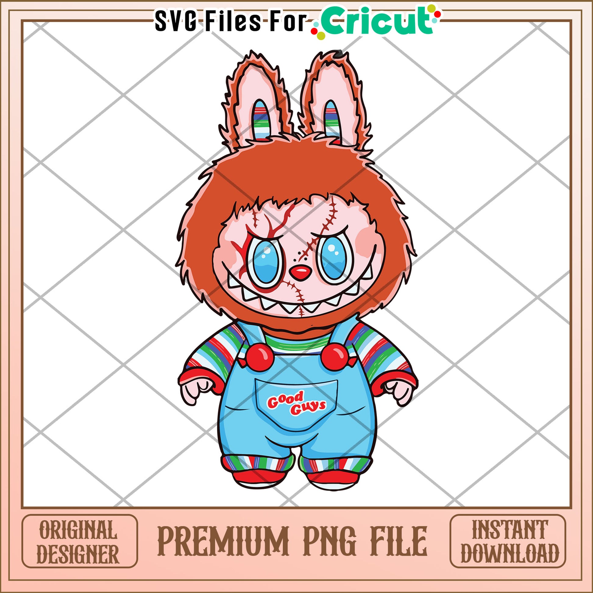 Chucky labubu png, halloween costumes png, spooky halloween png