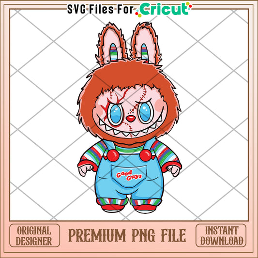 Chucky labubu png, halloween costumes png, spooky halloween png