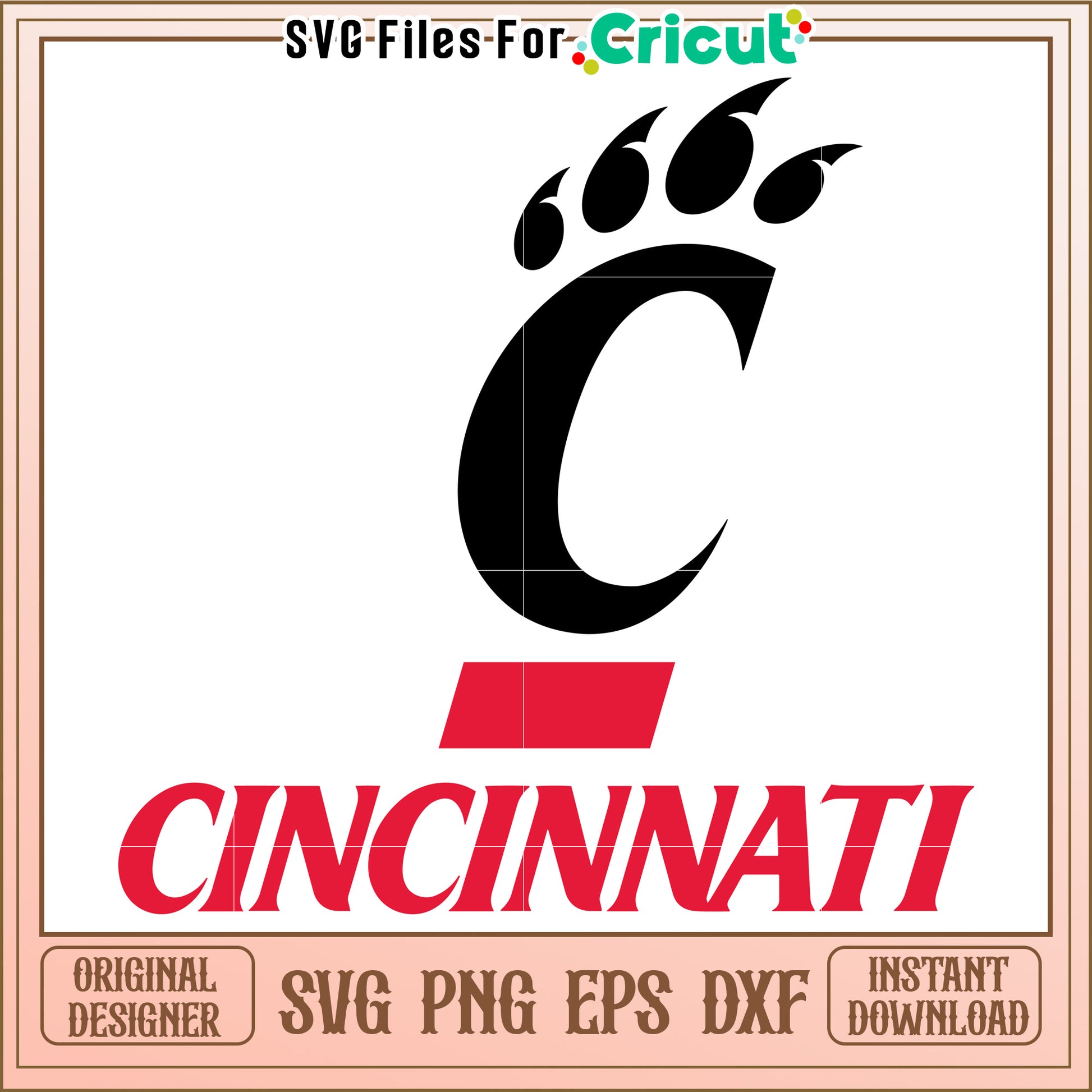Cincinnati Bearcats SVG Design for Cricut, Perfect for Sports Projects