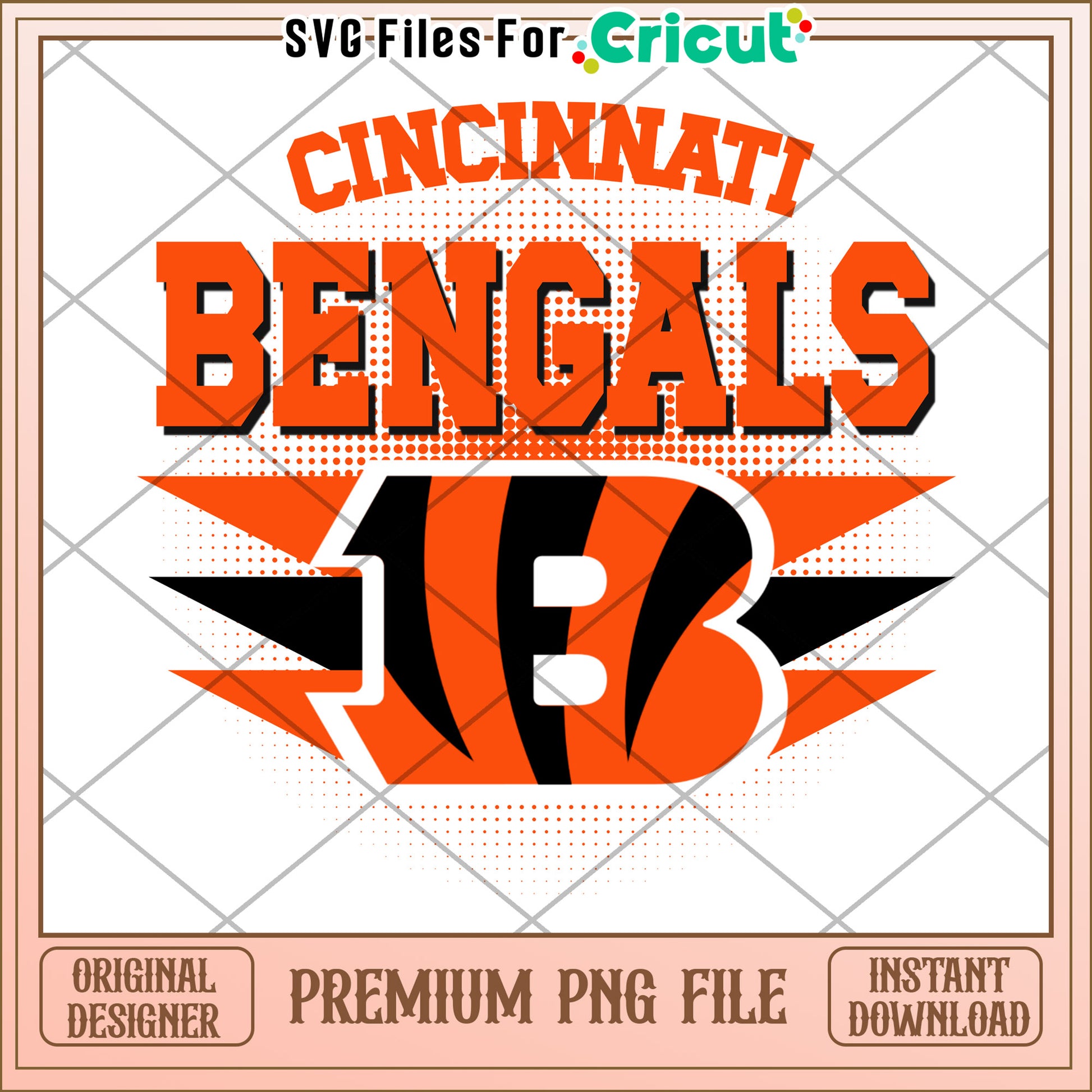 Cincinnati Bengals 13 design for crafting, premium PNG file download