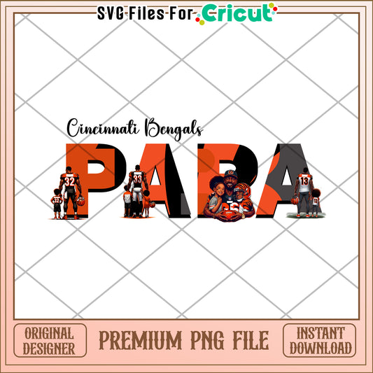 Cincinnati Bengals PAPA design, perfect for sports fans crafts