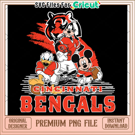 Cincinnati Bengals PNG Design, Fun Characters for Cricut Crafts