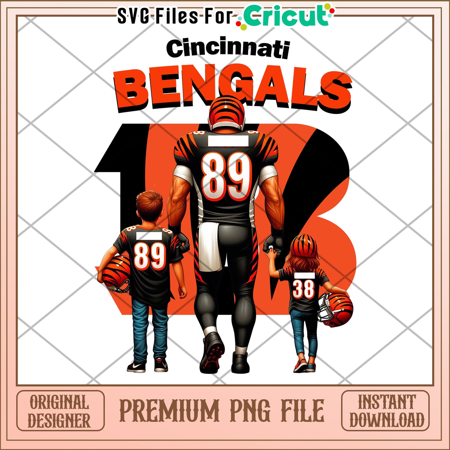 Cincinnati Bengals PNG Design for Kids, Perfect for Cricut Projects