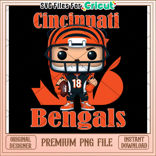 Cincinnati Bengals PNG File for Cricut, Fun Sports Design Download