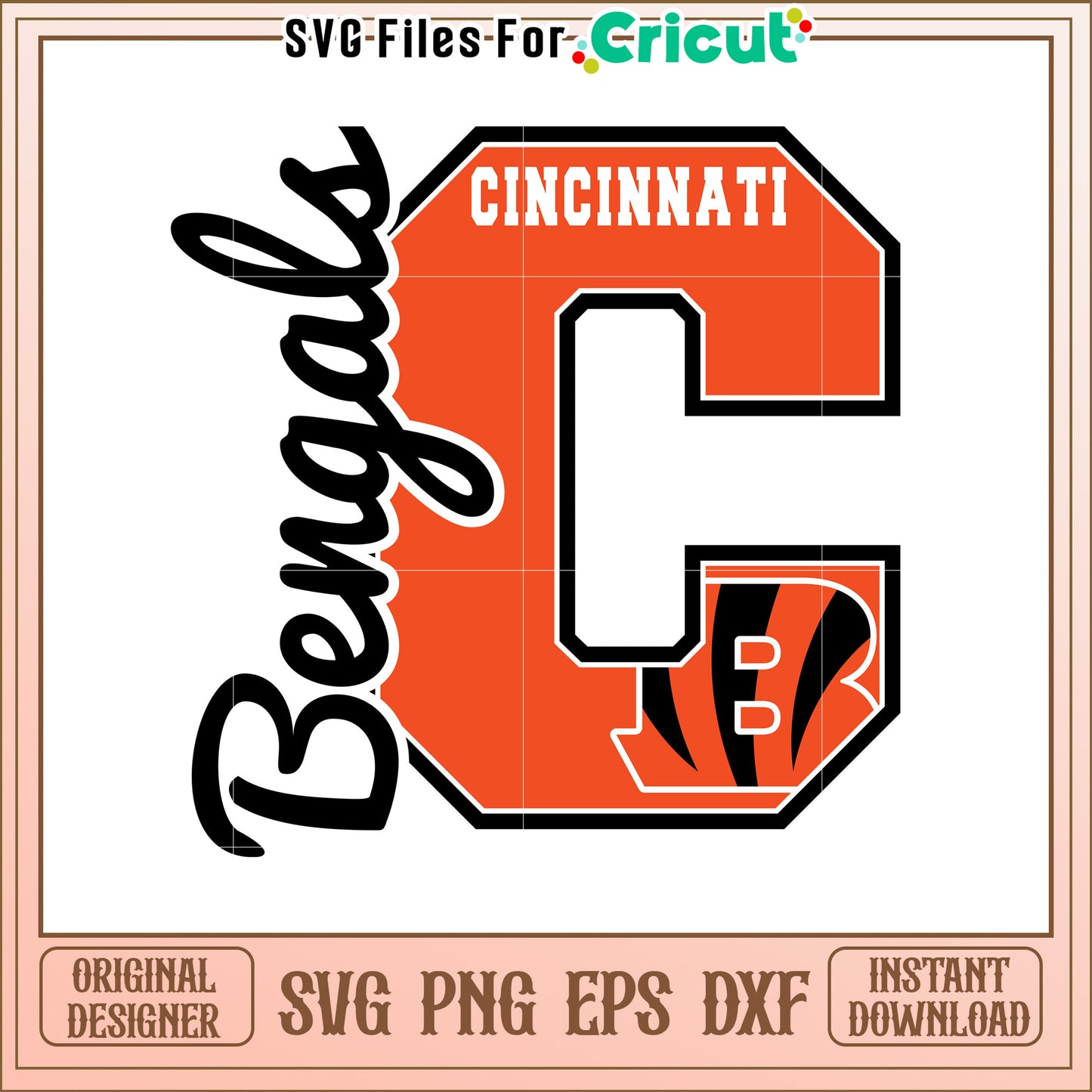 Cincinnati Bengals SVG Design Sports Team Graphic Art