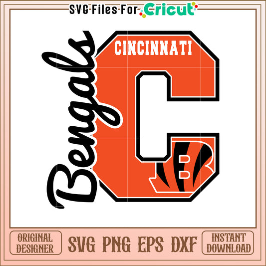Cincinnati Bengals SVG Design Sports Team Graphic Art