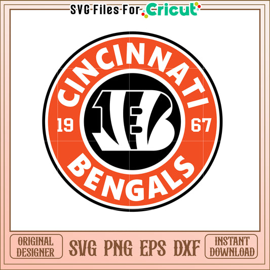 Cincinnati Bengals SVG Design Vintage Style 1967