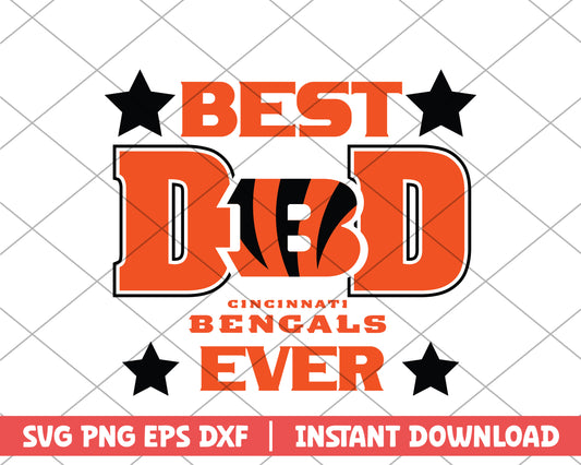 Cincinnati Bengals best dad ever svg, Cincinnati Bengals svg