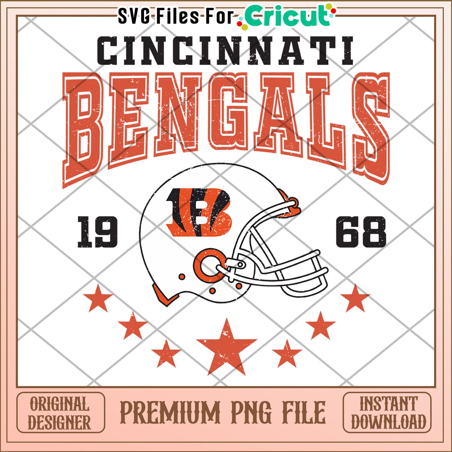 Cincinnati Bengals football graphic design, premium PNG download