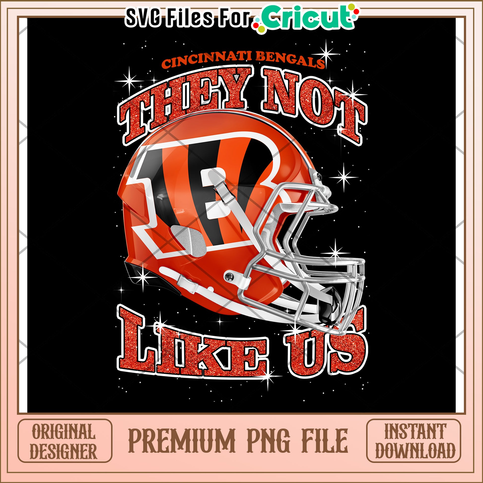 Cincinnati Bengals helmet design, premium PNG for instant use