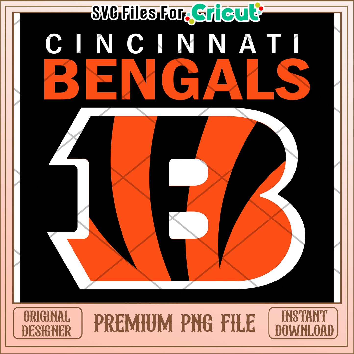 Cincinnati Bengals logo design, premium PNG file for download