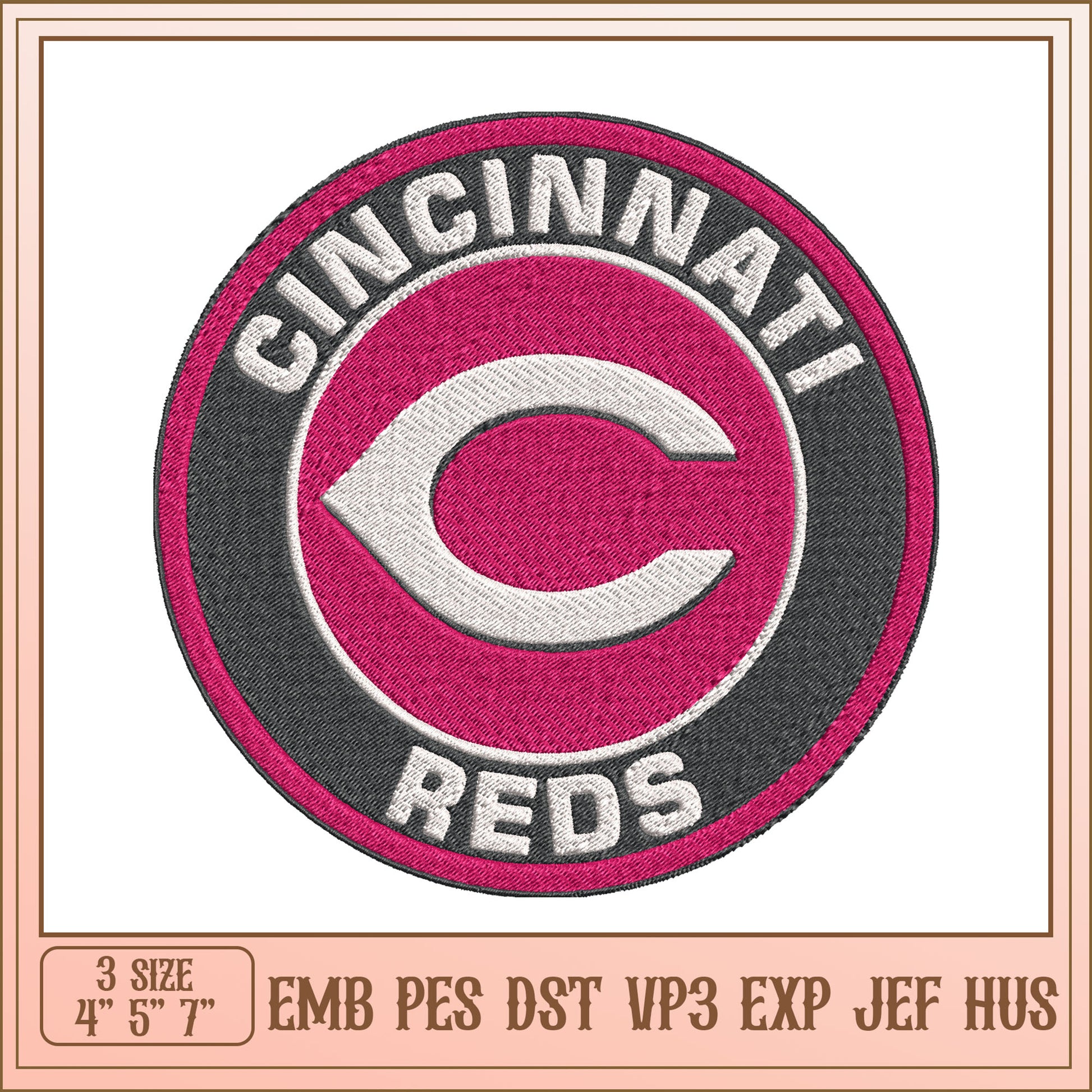Cincinnati Reds Embroidery Design