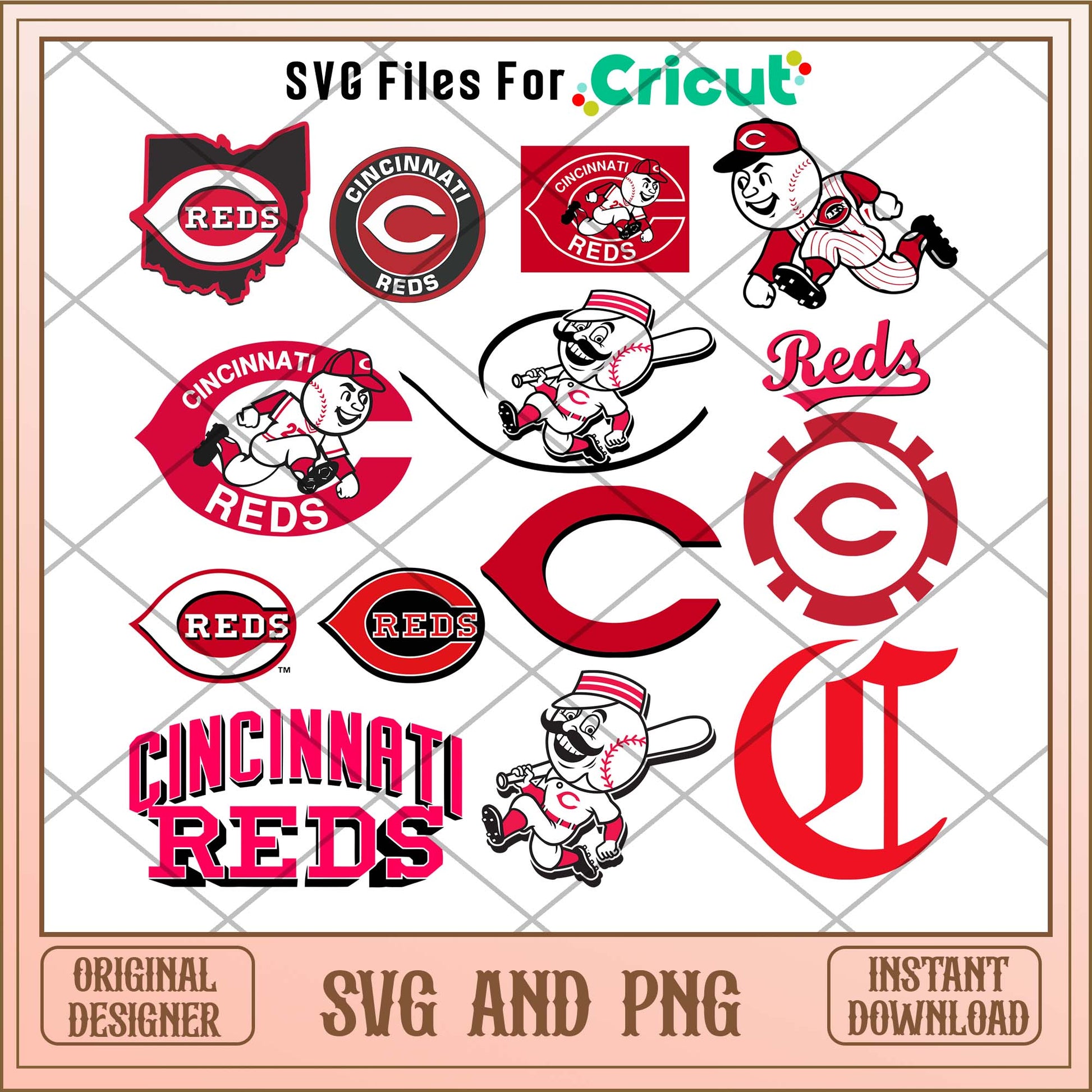 Cincinnati reds svg, Cincinnati reds svg bundle, MLB svg 