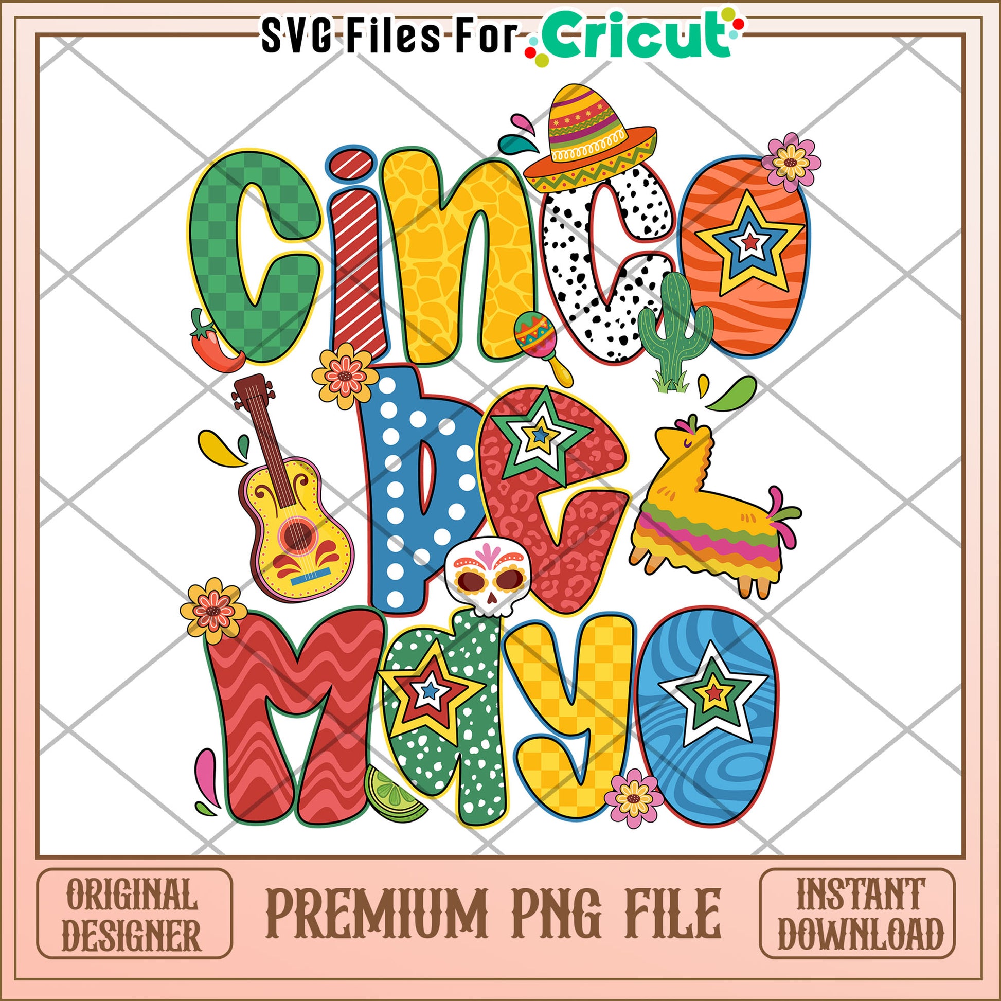 Cinco de Mayo PNG Colorful Festive Design