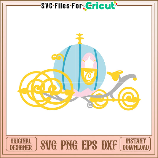Cinderella Carriage SVG, PNG, EPS, DXF