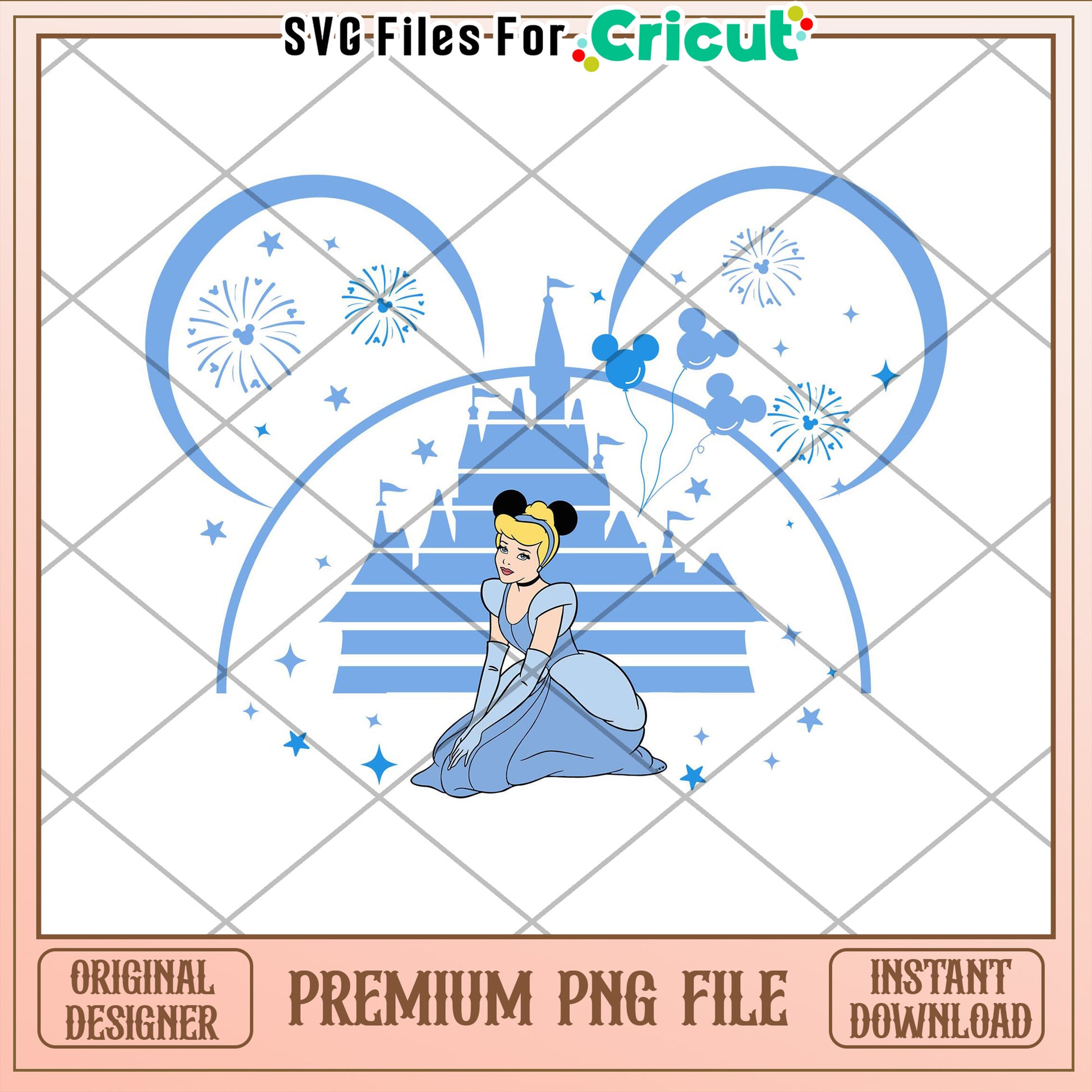 Cinderella Disney Castle PNG Cricut