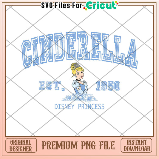 Cinderella PNG Design 1950 Disney Princess