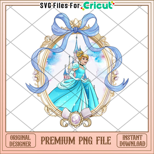 Cinderella PNG Watercolor Princess Frame