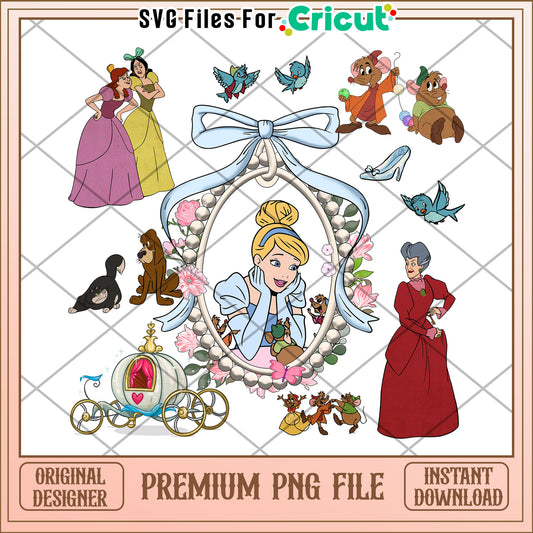 Cinderella design png, cinderella movie png, cinderella characters png