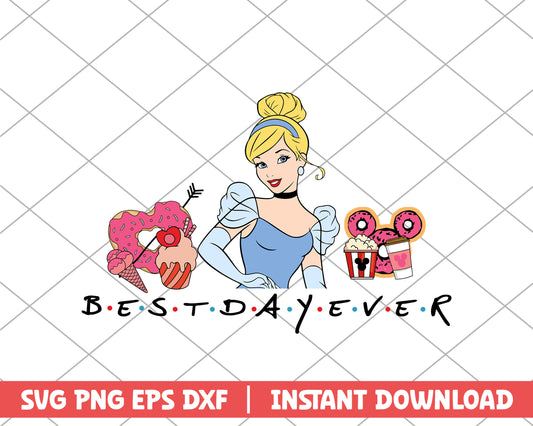 Cinderella princess best day ever disney svg