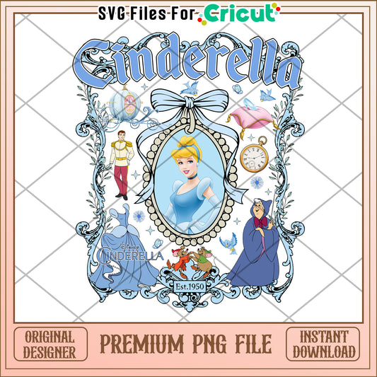 Cinderella themed PNG design for creative projects, perfect for gifts