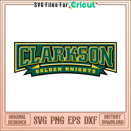 Clarkson Golden Knights SVG design for Cricut, perfect for team spirit projects