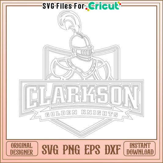 Clarkson Golden Knights SVG file for Cricut, high-quality instant download design