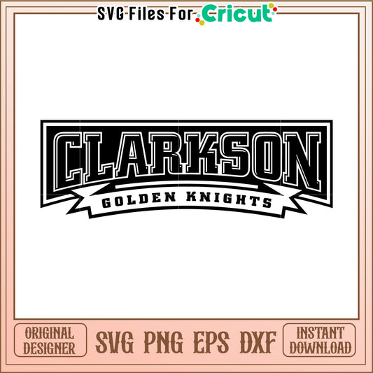 Clarkson Golden Knights logo design for Cricut projects, perfect for fans