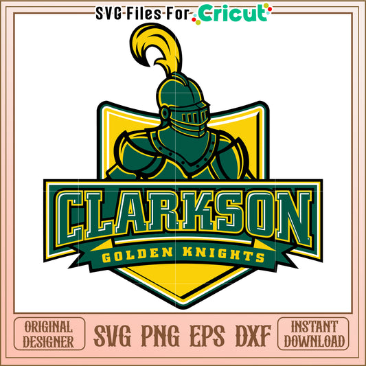 Clarkson Golden Knights logo design for Cricut users, perfect for projects and crafts