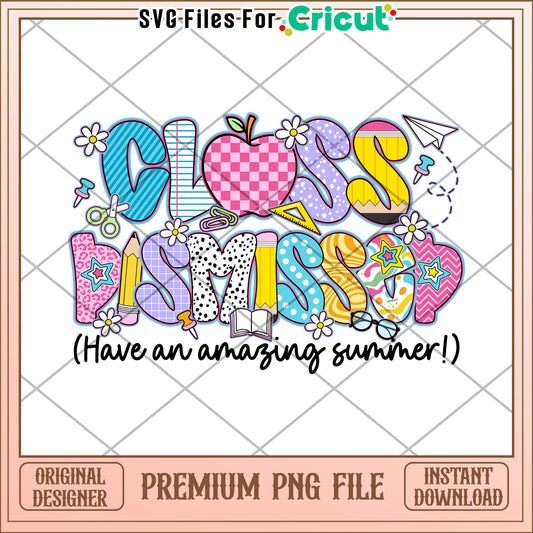 Class Dismissal PNG Summer Design