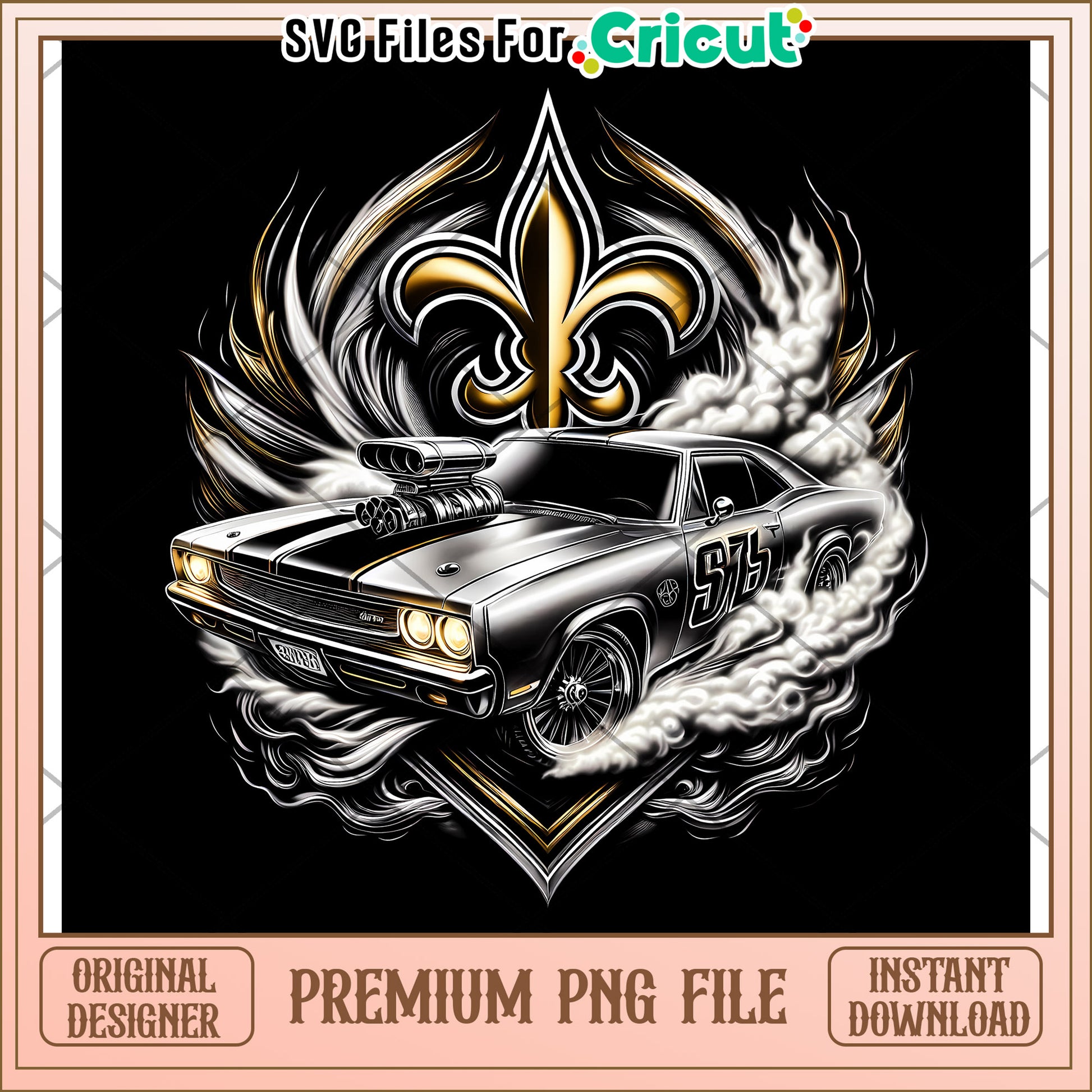 Classic Car Art Design, premium PNG file for quick download