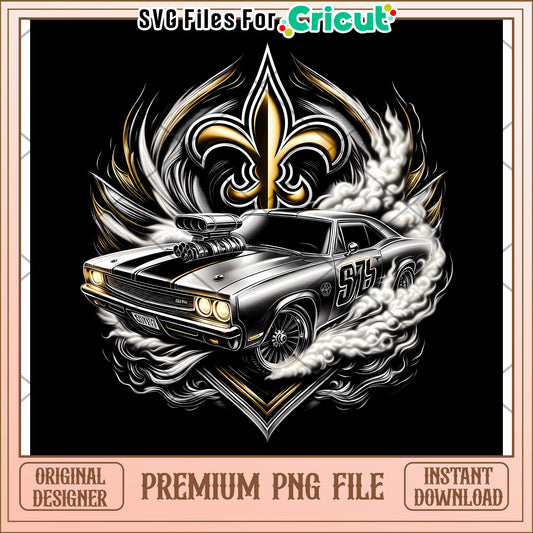 Classic Car Art Design, premium PNG file for quick download