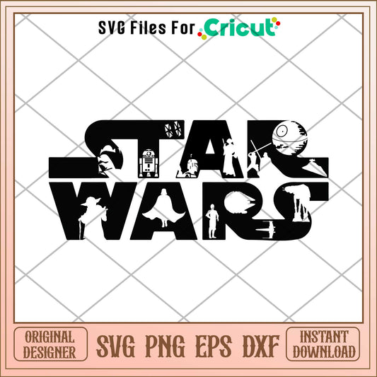 Classic Star Wars Logo Svg, The Mandalorian  svg, digital download