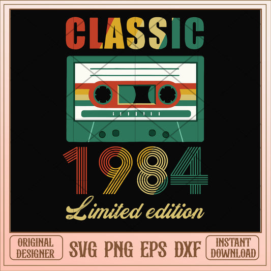 Classic 1984 limited edition svg, limited edition svg, birthday svg