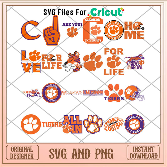 ClemsonTigers svg, Clemson Tigers svg bundle, NCAA svg