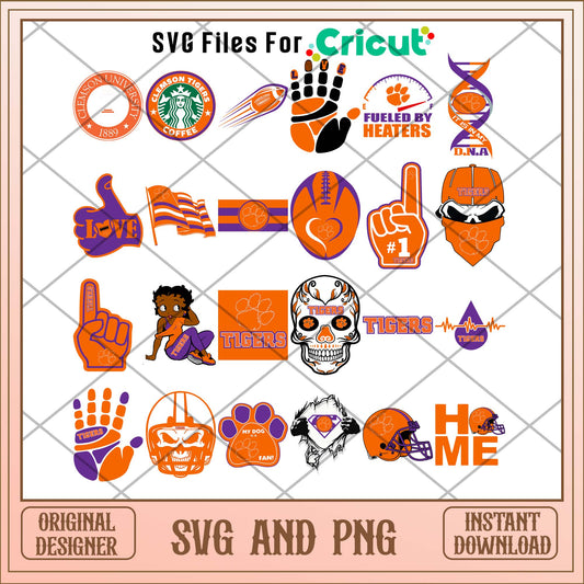 ClemsonTigers hands svg, Clemson Tigers svg bundle, NCAA svg