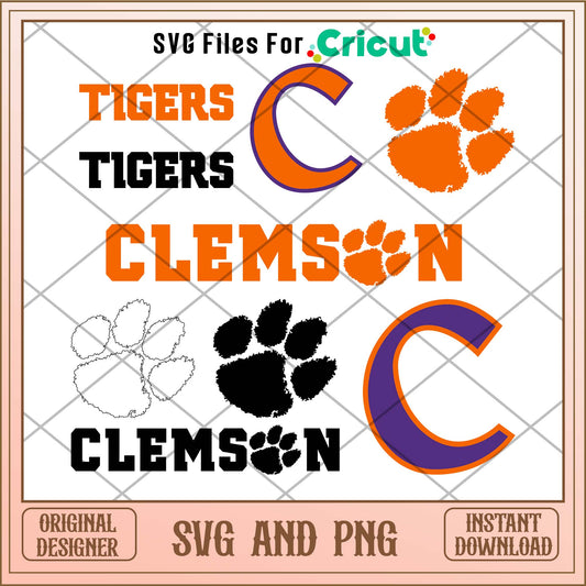Clemson Tigers svg, Clemson Tigers svg bundle, NCAA svg