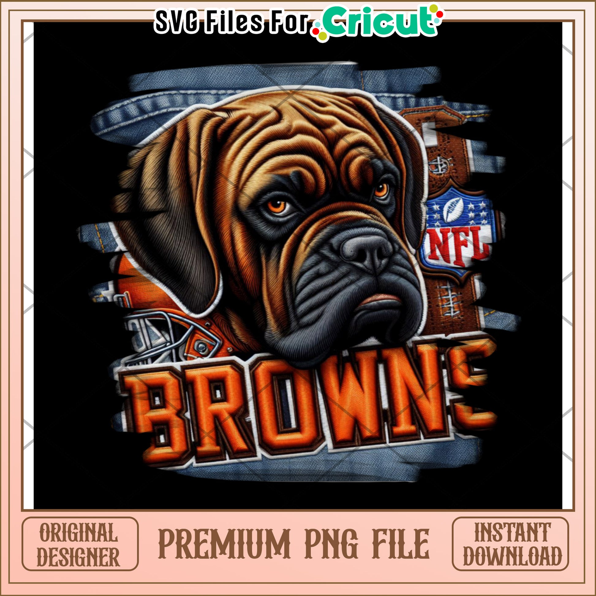 Cleveland Browns Dog PNG File, ideal for Cricut projects and crafts