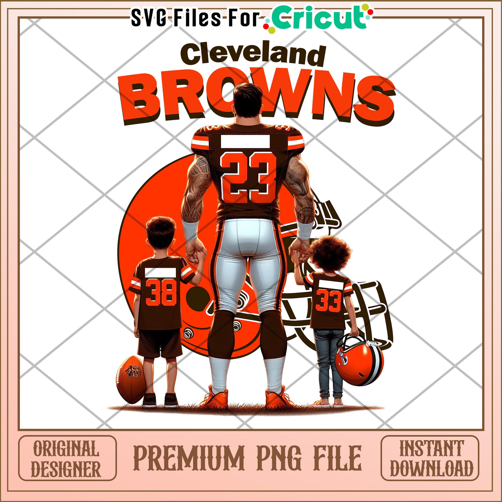 Cleveland Browns Family PNG File, Perfect for Cricut Projects